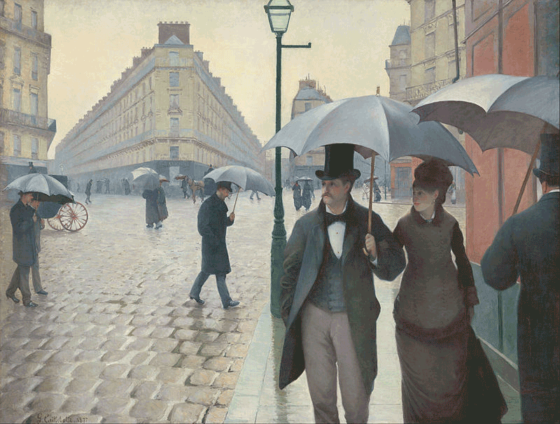 GUSTAVE-CAILLEB0TTE_PARIS-STREEET-RAINY-DAY. RE-YMAGINED Project by YMAGES. Famous painting recreated in 3D.
