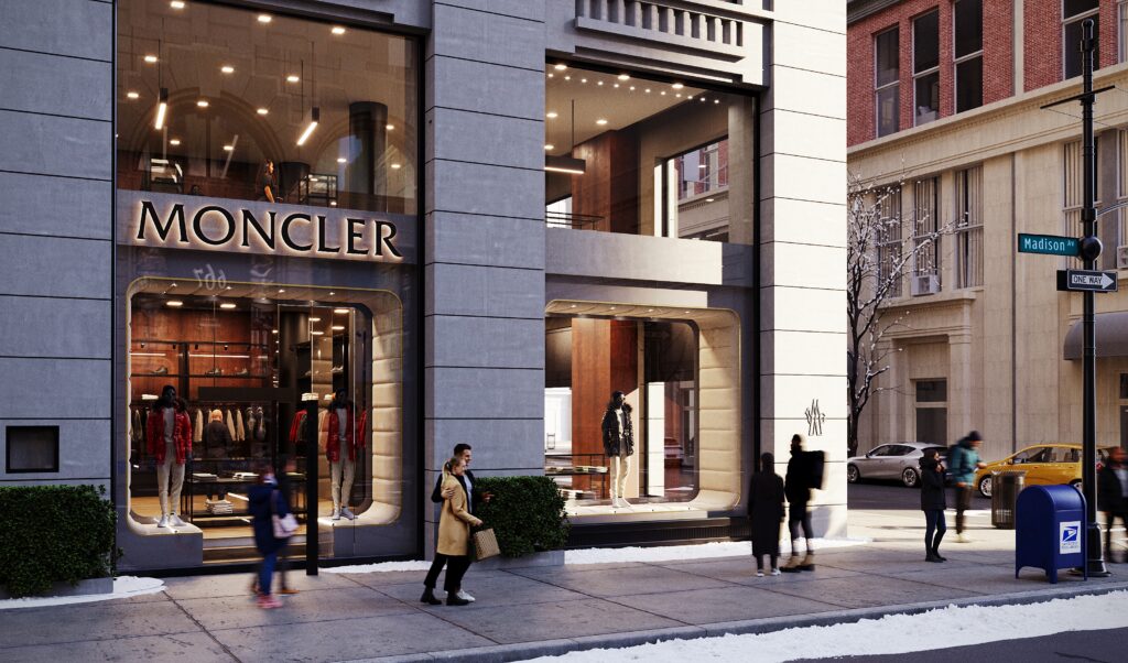 Moncler Store in Manhattan, New York. Render by YMAGES_ Visualization #1